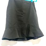 Tahari Arthur S. Levine Black Pencil Skirt With Ruffle Trim Photo 3