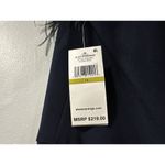 Alex Evenings  Off-the-Shoulder Jersey Gown Slit Maribou Feather Trim Navy 14 NEW Photo 5