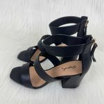 Qupid Women's  Dorcas Faux Leather Multi Strap Block Heel Sandals Black Size 8 Photo 5