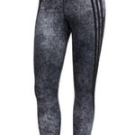 Adidas 3 Stripe Tight Aeroready 7/8 Leggings Fitness Pants Grey Blk Size Medium Photo 3