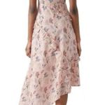 Louna Pink Elizabeth Dress Midi Floral Wedding Guest Formal Spring Ruffle Large Photo 1