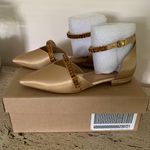 Anthropologie Satin Pointed-Toe Embellished Slingback Flats Photo 5