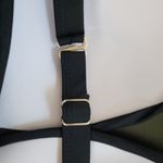 Yonique Black Bikini Top NWT Size Large Black Halter Swim Top Photo 3