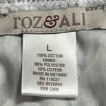 Roz & Ali  size large skirt pull on zips in back lined blue and white floral NWT Photo 3