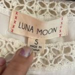 Luna Moon lace long sleeve blouse with shoulder cutouts. Size small. GUC Photo 1
