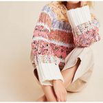 Anthropologie  Speckled Stripe Knit Sweater Pink Purple Wool Alpaca Blend XS Photo 1