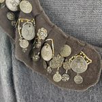 LOVE SEX MONEY Vintage Y2K Dark Brown Butterfly Coin Embellished Mohair Sweater Size M Photo 3