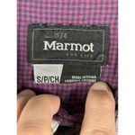 Marmot  Shirt Womens S‎ Purple Plaid Long Sleeve Button Front Blouse Small Photo 9
