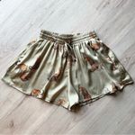 NWOT MABLE Boutique Sage Green Satin Cheetah Drawstring Pull On Shorts Small​ Photo 11