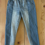 American Eagle  Two Tone Denim Vintage Hi Rise Jeans Size US 6 Photo 0