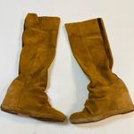 Women's Fashion Suede Leather Pointy Toe Hidden Wedge Slouchy Boots Shoes 7.5 Brown Photo 7