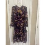 Hugo Boss Demaia long sleeve faux wrap dress - purple, NWT, Size 6, $89, A04 Photo 5