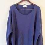 Andree by Unit  Navy Blue Knit Round Neck Long Sleeve Pullover Size Small Photo 1