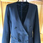 Gap  Double-breasted V-neck Rayon Blend Blazer Navy Size 10 Photo 1