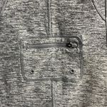 Athleta  Heather Gray Capped Sleeve 1/2 Zip Pullover Shirt with Pleating- Medoum Photo 9