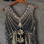 None Unbranded Gold and Black Beaded Flapper Dress Size Large Photo 7