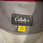 Cabela's  Women's Snake River Fleece Vest White Grey Zip Pockets Size Medium Photo 3