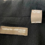 Valerie Stevens Plus Size Black Pinstripe Blazer Jacket Coat‎ size 16W Photo 2