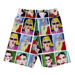 ZARA Natacha Paschal High Waister Biker Short, Artistic Print, Size S, EUC Photo 3