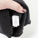 EXPRESS [] Black Cowl Neck Ribbed Knit Short Sleeve Sweater Top Size Medium M Photo 8