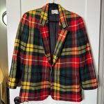 Pendleton Vintage  Women's Multicolor Tartan Plaid Christmas Wool Blazer Jacket Photo 0