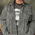 American Eagle Black Denim Jacket Photo 0