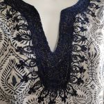 Roberta Roller Rabbit  tunic top embroidered blue And White Print Photo 1