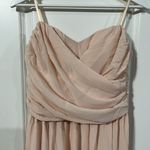 Lulu's Sz XL Maxi Dress Moonlight Serenade Strapless Peach Blush Chiffon Evening Pink Photo 5