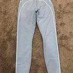 Alo Yoga Seashell Blue Heart throb Airbrush Leggings and Bra Set Medium Photo 5