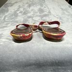 Sam & Libby Womens Pink Thong Sandals 8.5 Colorful Summer Low Wedge Tropical Photo 3