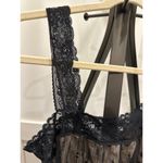 NEW Elegant Plus 1X Black Lace Cami Top Tan Underneath Thick Straps Photo 3