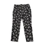 Talbots  Black White‎ Brown Floral Chatham Ankle Pants 14 Stretch Side Zip Photo 2