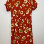 Orange Creek Los Angeles Floral Midi Dress Linen Boho Sz M Women’s Summer Photo 5