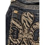 Miss Me Rhinestones embroidered capri jeans Photo 6