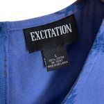 Vintage Y2K Excitation Womens Size Large Blue Floral Zipper Back Tank Dress Boho Photo 2