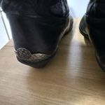 Zodiac Womens Size 7.5 M Western Boots - Black Leather Metal Toe & Heel Plates Photo 4