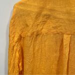 Vitamin A  Linen Women's L Relaxed Oversized Long Sleeve Button Up Shirt orange Photo 5