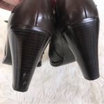 Chadwick's VINTAGE‎ Y2K Brown Leather WIngtip Loafer High Chunky Heel Lace Up Size 6.5 Photo 8