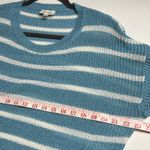 Bibi Blue White Stripe Knit Sweater Size Large Photo 6