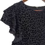 Tommy Hilfiger NWOT  Dress 12‎ Velvet Burnout Animal Print Leopard Flutter Sleeve Photo 3