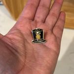 Vintage Hat Trick Top Hat Gold Tone Vintage Lapel Pin National Dart Association Black Photo 0