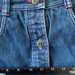 Vintage Halston III Blue Button Front Jean Denim Skirt Size 4 Best for XS or XXS Photo 6