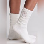 Barefoot Dreams  CozyChic Bridal Sock Set Ivory/Pink Cozy Bride Socks Photo 2
