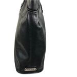 Perlina NEW YORK Leather Tote Shoulder Bag Black Office Business Everyday Travel Photo 6