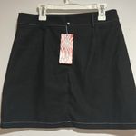 Romwe NWT Classic Black Skirt with Stitch Detailing with front pockets Photo 1