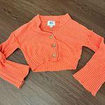Urban Outfitters BDG  Orange Knit Cropped Cardigan Photo 0
