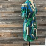 Moulinette Soeurs Anthropologie 100% Silk Rqinforest Morning Shirt Dress Size 2 Photo 4