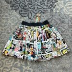Hemet Pinup Comic Strip Pleated Skirt Small Photo 0