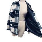 Thread and Supply Plaid Button Down Long Sleeve Shirt Jacket Black Women's Med Photo 9