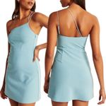 Abercrombie & Fitch One Shoulder Mini Dress Skort Women's Medium Tall Blue NWOT Photo 1